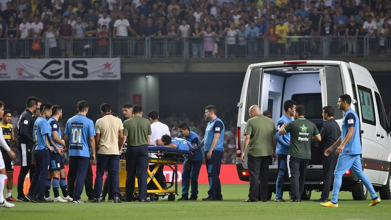 Jogador do Nacional Desmaia em Campo Durante Jogo Contra São Paulo e Sai de Ambulância