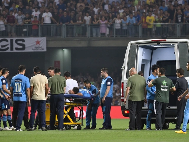 Jogador do Nacional Desmaia em Campo Durante Jogo Contra São Paulo e Sai de Ambulância